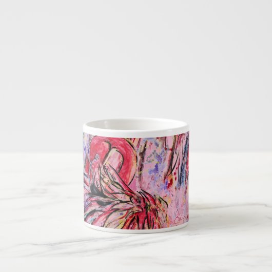 Pen met roze espresso kop (Voorkant)