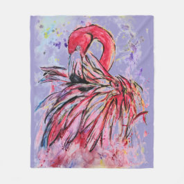 Pen met roze fleece deken