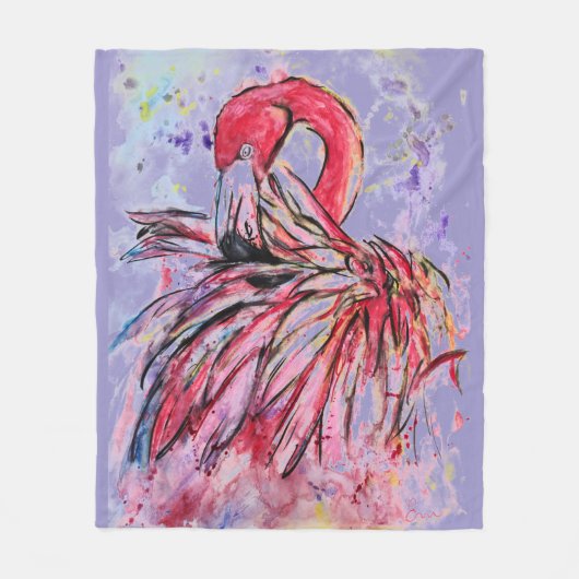Pen met roze fleece deken (Voorkant)