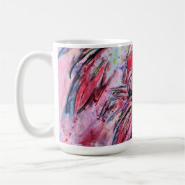 Pen met roze koffiemok