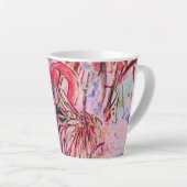 Pen met roze latte mok (Rechterhoek)