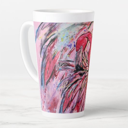 Pen met roze latte mok (Linkerhoek)