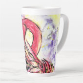 Pen met roze latte mok (Rechterhoek)