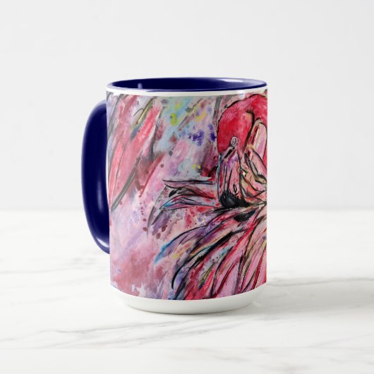 Pen met roze mok (Voorkant links)