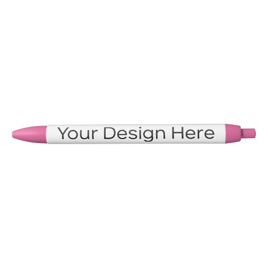 Pen met roze rand en zwarte inkt (Voorkant)