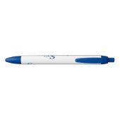 Pen - Naam en Getrapte Initiaal in Blauw (Achterkant)