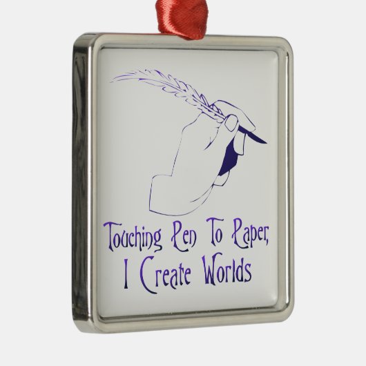 Pen naar papier metalen ornament (Rechts)