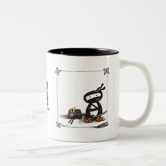 Pen Ninja Tweekleurige Koffiemok (Rechts)
