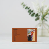 Pen op de achternajaarscène op de voorkant visitekaartje (Staand voorkant)