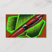 Pen op de achternajaarscène op de voorkant visitekaartje (Achterkant)