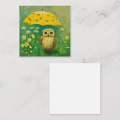 Pen Pal Pals: Stuur Raindrops & Smiles met Uil Notitiekaartje (Voorkant / Achterkant)