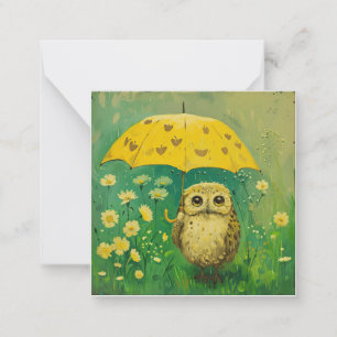 Pen Pal Pals: Stuur Raindrops & Smiles met Uil Notitiekaartje