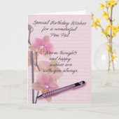 Pen Pal Verjaardag Kaart met bloemenpapier (Gele Bloem)