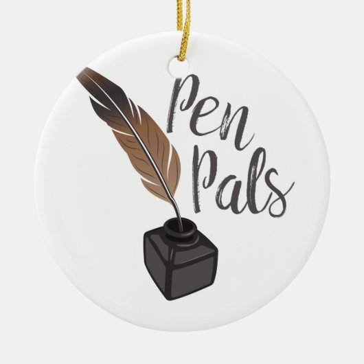 Pen Pals Keramisch Ornament (Voorkant)