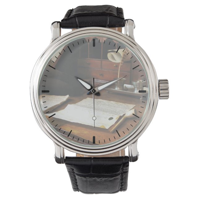 Pen, Papier en Pijp Horloge (Voorkant)