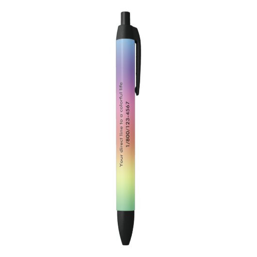 Pen - Regenboogkleuren om te personaliseren (Achterkant (Verticaal))