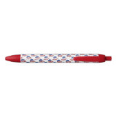 Pen/rood, wit en blauw hart zwarte inkt pen (Achterkant)