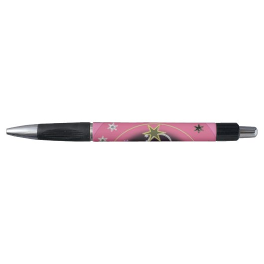 Pen roze gele ster (Voorkant)