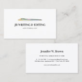 Pen Schrijver Blogger Green Yellow Ballpoint Visitekaartje (Voorkant / Achterkant)