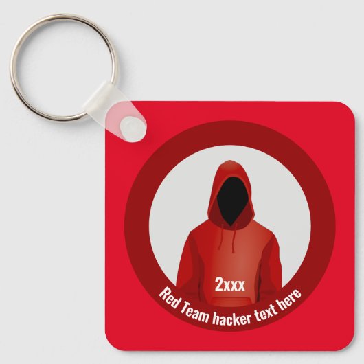 Pen testen - Rood team - Gehandicapte hacker logo Sleutelhanger (Voorkant)