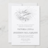 Pen Vlaams liefdesvogel Uitnodiging tot bruiloft (Voorkant)