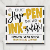 Pen Waardering Bedankt Cadeau Labels (Voorkant)