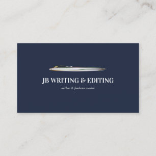 Pen Writer Blogger QR Code Marine Visitekaartje