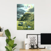 Pen Y Fan Brecon Beacons Wales Reisposter Poster (Thuiskantoor)