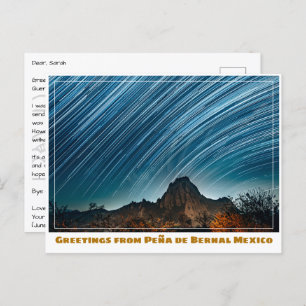 Peña de Bernal met Star Pattern bij Querétaro Briefkaart