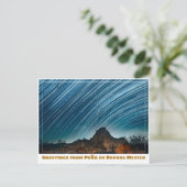 Peña de Bernal met Star Pattern bij Querétaro Briefkaart (Staand voorkant)