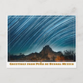 Peña de Bernal met Star Pattern bij Querétaro Briefkaart (Voorkant)