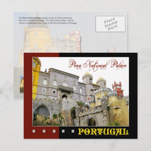 Pena National Palace, Sintra, Portugal Briefkaart (Voorkant / Achterkant)