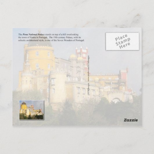 Pena National Palace, Sintra, Portugal Briefkaart (Achterkant)