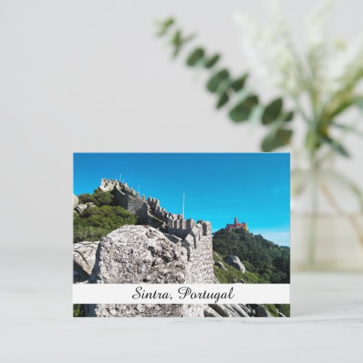 Pena Palace Castle of the Moors Sintra Portugal Briefkaart (Staand voorkant)