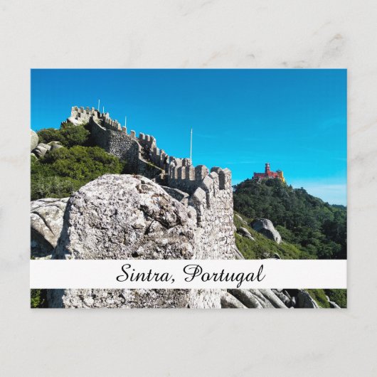 Pena Palace Castle of the Moors Sintra Portugal Briefkaart (Voorkant)