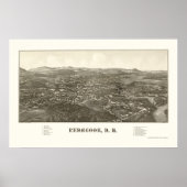 Penacook, NH Panoramic Map - 1887 Poster (Voorkant)