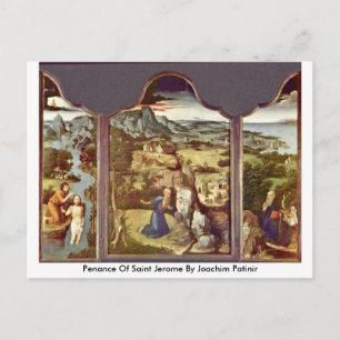 Penance of Saint Jerome by Joachim Patinir Briefkaart
