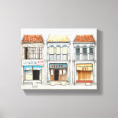 Penang erfgoed huizen canvas afdruk (Voorkant)