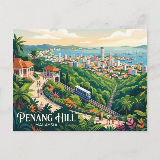 Penang Hill Maleisië Briefkaart (Voorkant)
