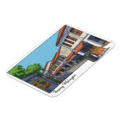 Penang Malaysia Georgetown Cartoon Magneet (Linkerzijde)