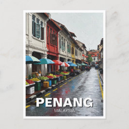 Penang Malaysia Georgetown Reizen Briefkaart