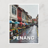 Penang Malaysia Georgetown Reizen Briefkaart (Voorkant)