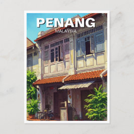 Penang Malaysia Heritage Townhouse Reizen Briefkaart