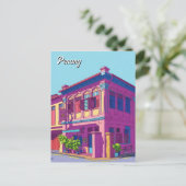 Penang Malaysia Heritage Townhouse Reizen Briefkaart (Staand voorkant)