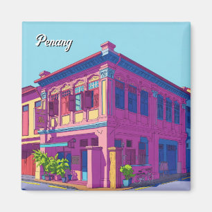 Penang Malaysia Heritage Townhouse Reizen Magneet