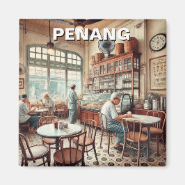 Penang Maleisië Winkelhuis Kopitiam Reizen Magneet