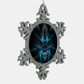 Penapia Fractal Art Pewter Snowflake Ornament (Links)