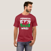 Penarth, Wales met Welsh flag T-shirt (Voorkant volledig)