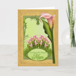Penblwydd Hapus Mam - Happy Birthday Mam in het We Kaart