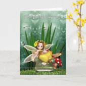 Penblwydd Hapus - Welsh taal Verjaardag Kaart (Gele Bloem)